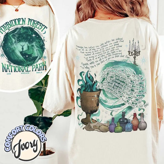 National Park Wizard Shirt, F0rbidden Forest Shirt Design, Hp Inspired Shirt Shirt Wizarding World, Bookish Gift For Fan,...
