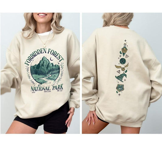 National Park Wizard Sweatshirt, Forbidden Forest Shirt, Spicy Booktok, HP Inspired Wizarding World T-Shirt, Bookish...