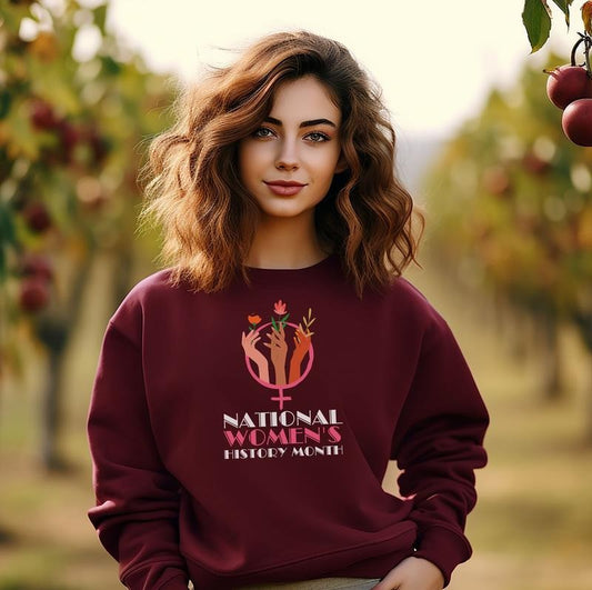 National Women's History Month Sweatshirt Drg, Inspirational Sweatshirt, Women Empowerment Sweatshirt drg, Happy...