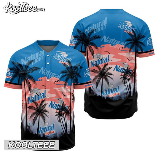 Natural Light Coconut Trees Baseball Jersey