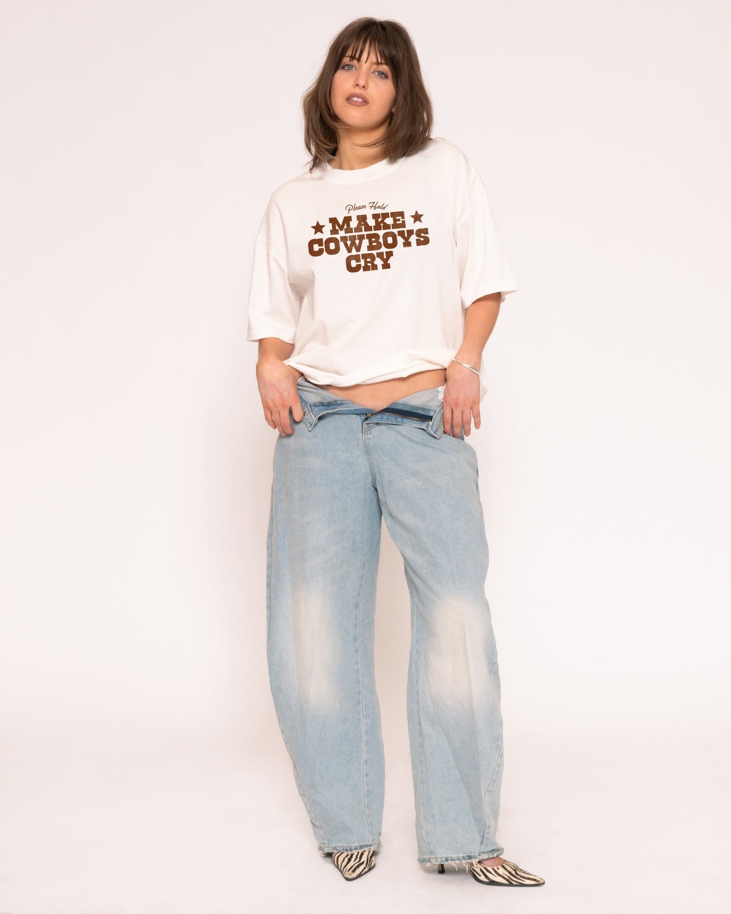 Make Cowboys Cry Boxy Crop Tee