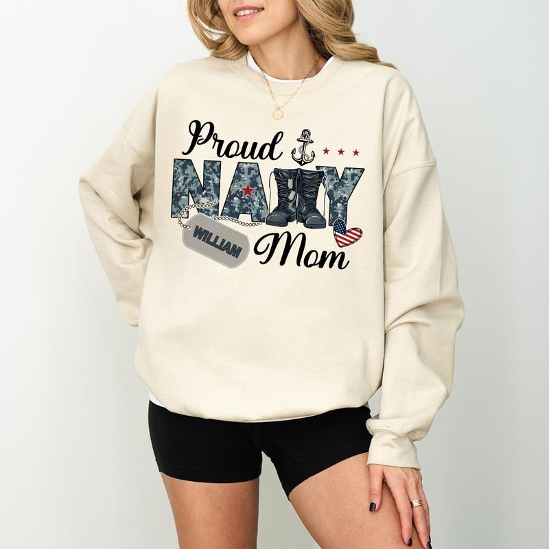 Navy Mom Gift, Military Mom Gift, Navy Mom Sweatshirt, Navy Mom Shirt, Proud Navy Mom US, Navy Mom Life Shirt, Navy...