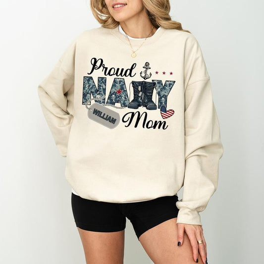 Navy Mom Gift, Military Mom Gift, Navy Mom Sweatshirt, Navy Mom Shirt, Proud Navy Mom US, Navy Mom Life Shirt, Navy...