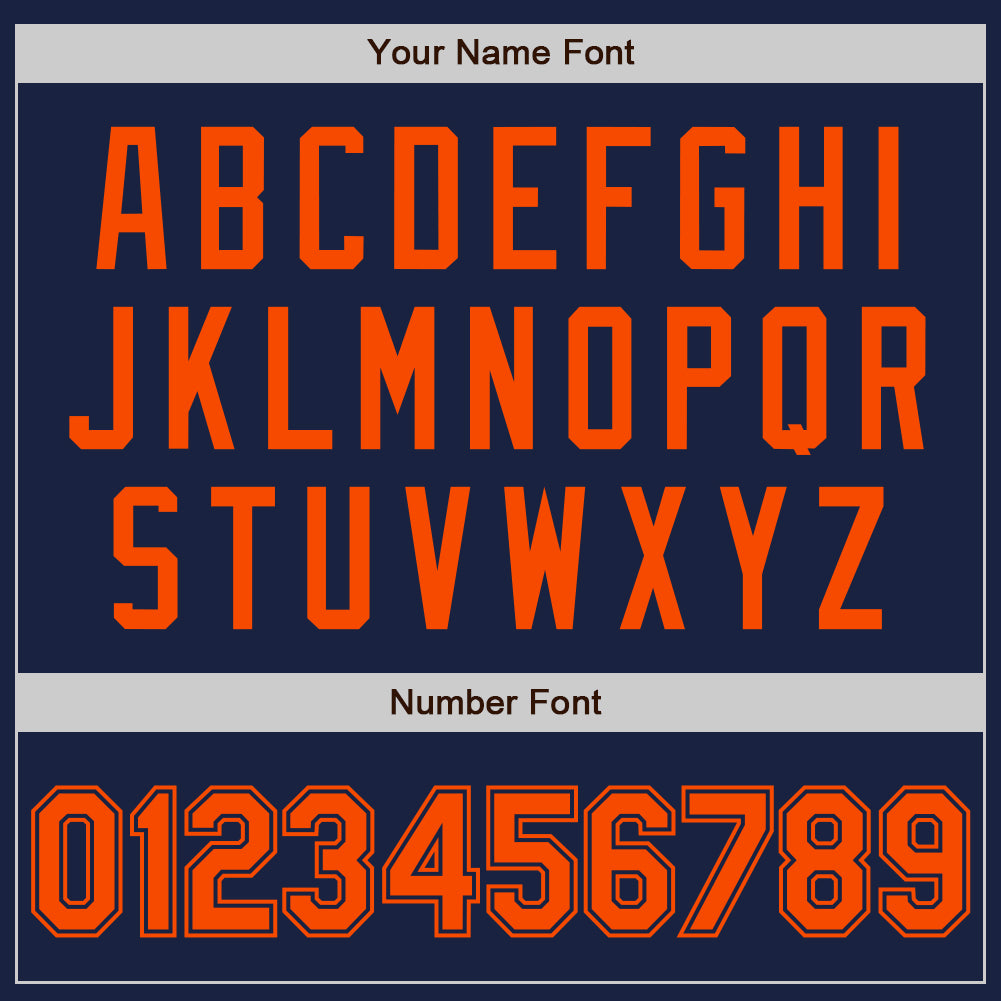 Custom Navy Orange Authentic Baseball Jersey