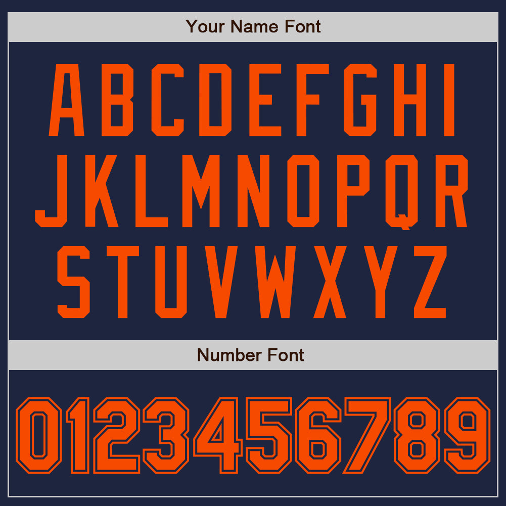 Custom Navy Orange Authentic Baseball Jersey