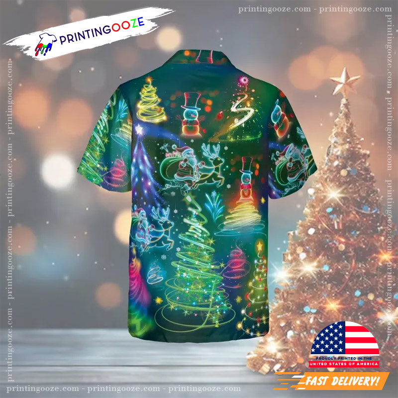 Neon Christmas Hawaiian Shirt