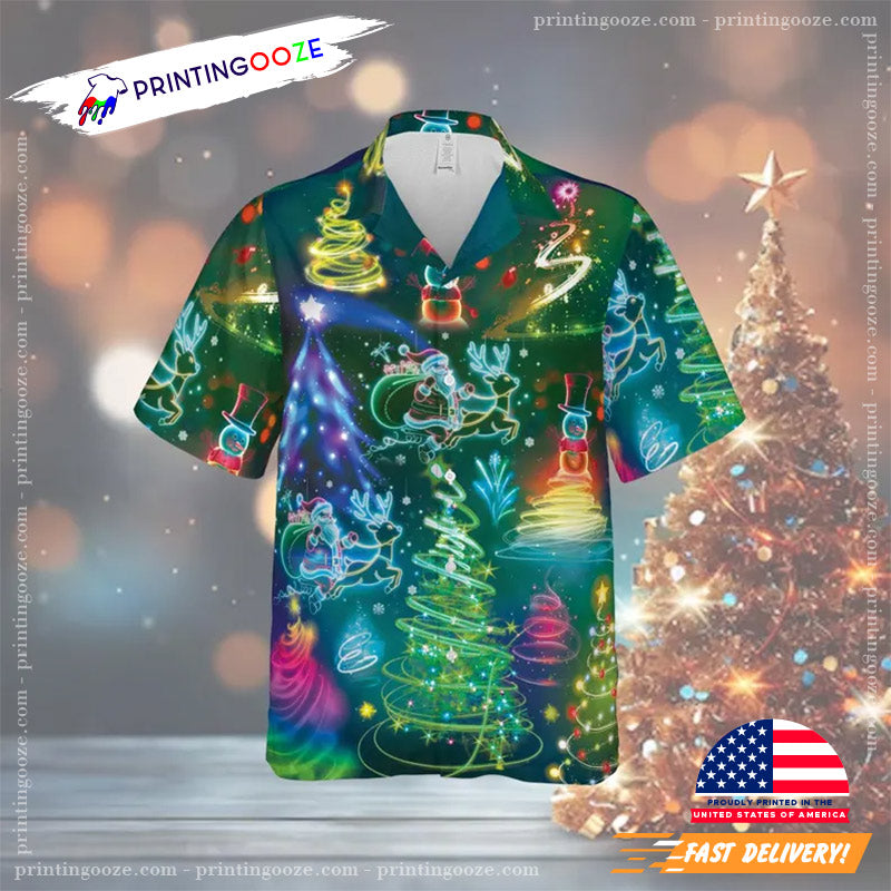 Neon Christmas Hawaiian Shirt