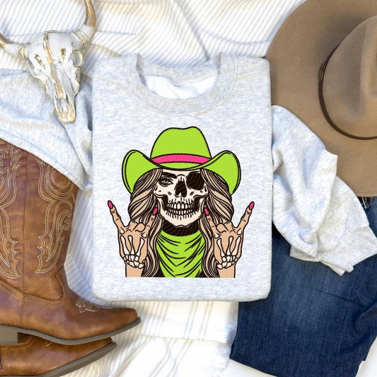 Neon Cowgirl DTF Transfers - THIS IS NOT A SHIRT Hoodie, Sweatshirt | InkThreadWorks.com