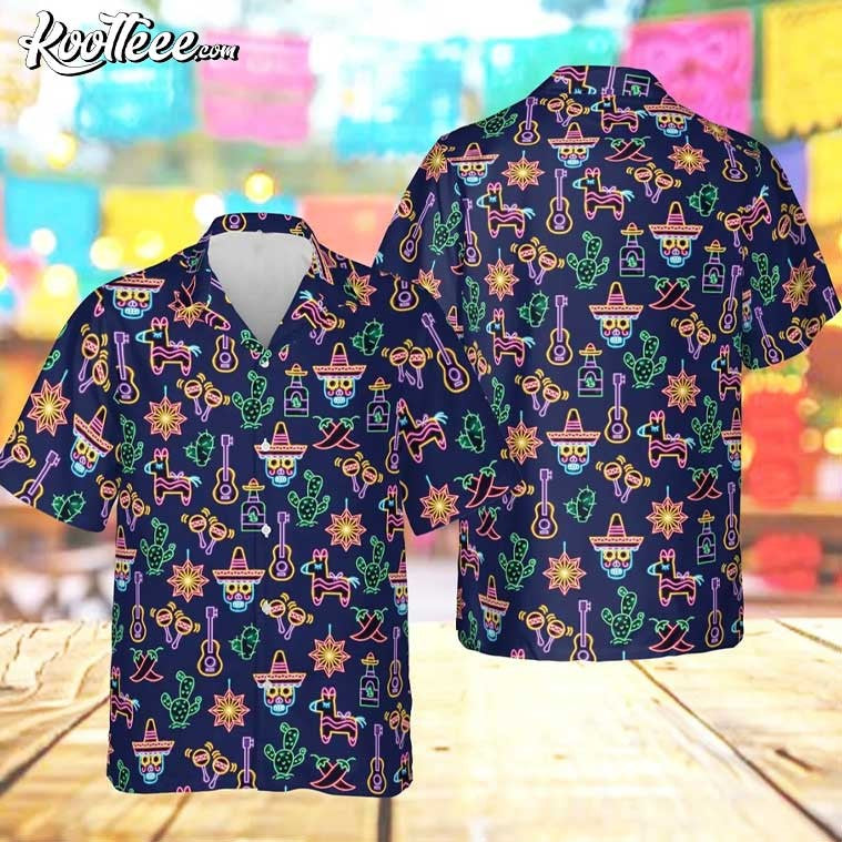 Neon Fiesta Cinco De Mayo Mexican Festival Hawaiian Shirt