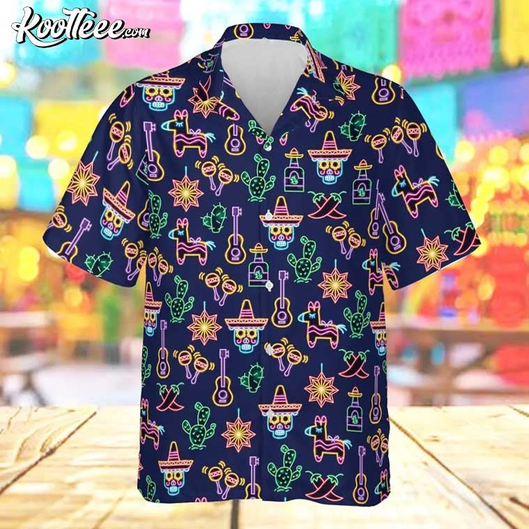 Neon Fiesta Cinco De Mayo Mexican Festival Hawaiian Shirt