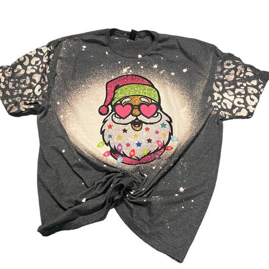 Neon Santa Shirt Hoodie, Sweatshirt | InkThreadWorks.com