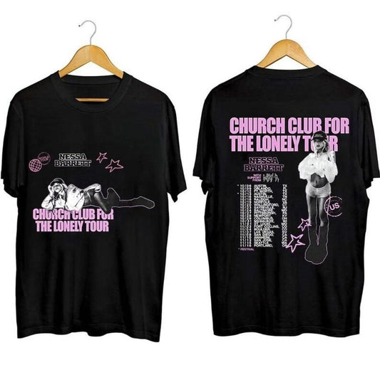 Nessa Barrett Church Club For The Lonely Tour 2023 Shirt, Nessa Barrett Fan Shirt, Nessa Barrett Concert Tee Gift for fan