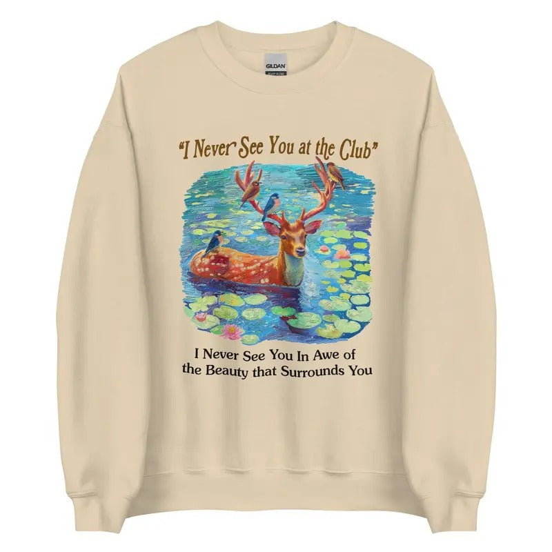 Never at the Club Unisex Sweatshirt T-Shirts, Hoodie | InkThreadWorks.com