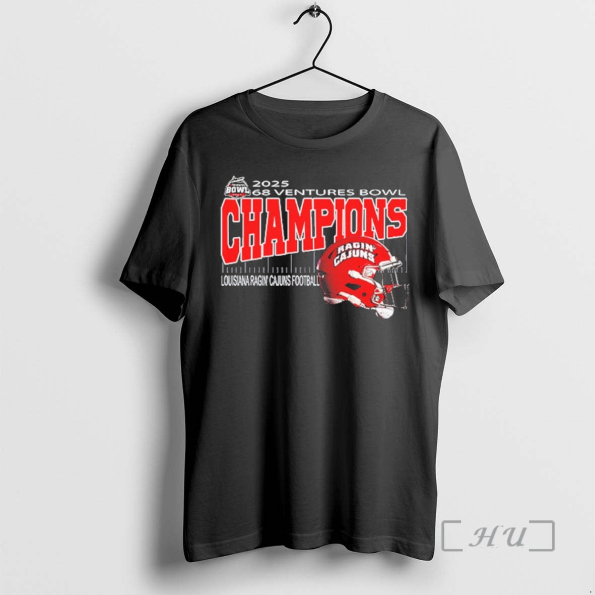 New 68 Ventures Bowl 2025 Champions Louisiana Ragin Cajuns Football Helmet Hancock Whitney Stadium In T-Shirts, Hoodie,...