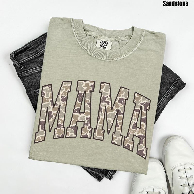 New Camo Mama Comfort Colors T-Shirt 'NLB' Hoodie, Sweatshirt | InkThreadWorks.com