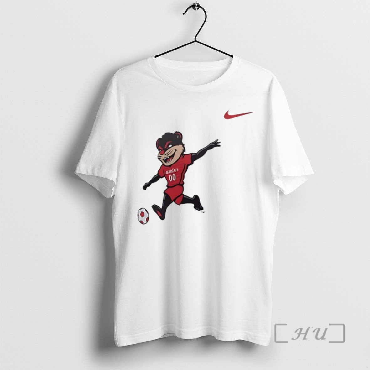 New Cincinnati Bearcats Mascot Playing Soccer Circle T-Shirts, Hoodie, Sweatshirt | InkThreadWorks.com
