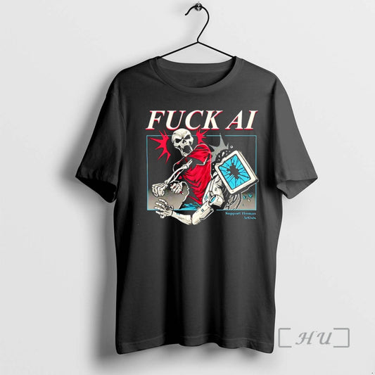 New Fuck Ai Support Human Artists Christmas T-Shirts, Hoodie, Sweatshirt | InkThreadWorks.com