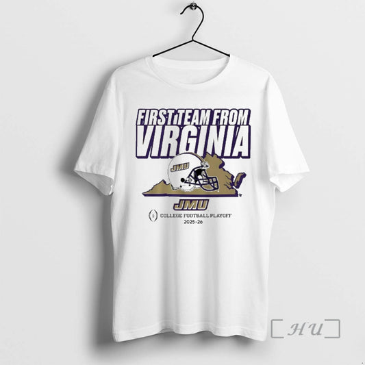 New Jmu Football 2025 26 Cfps First Team From Virginia Helmet Premium T Shirts Sweater Hoodie, Sweatshirt