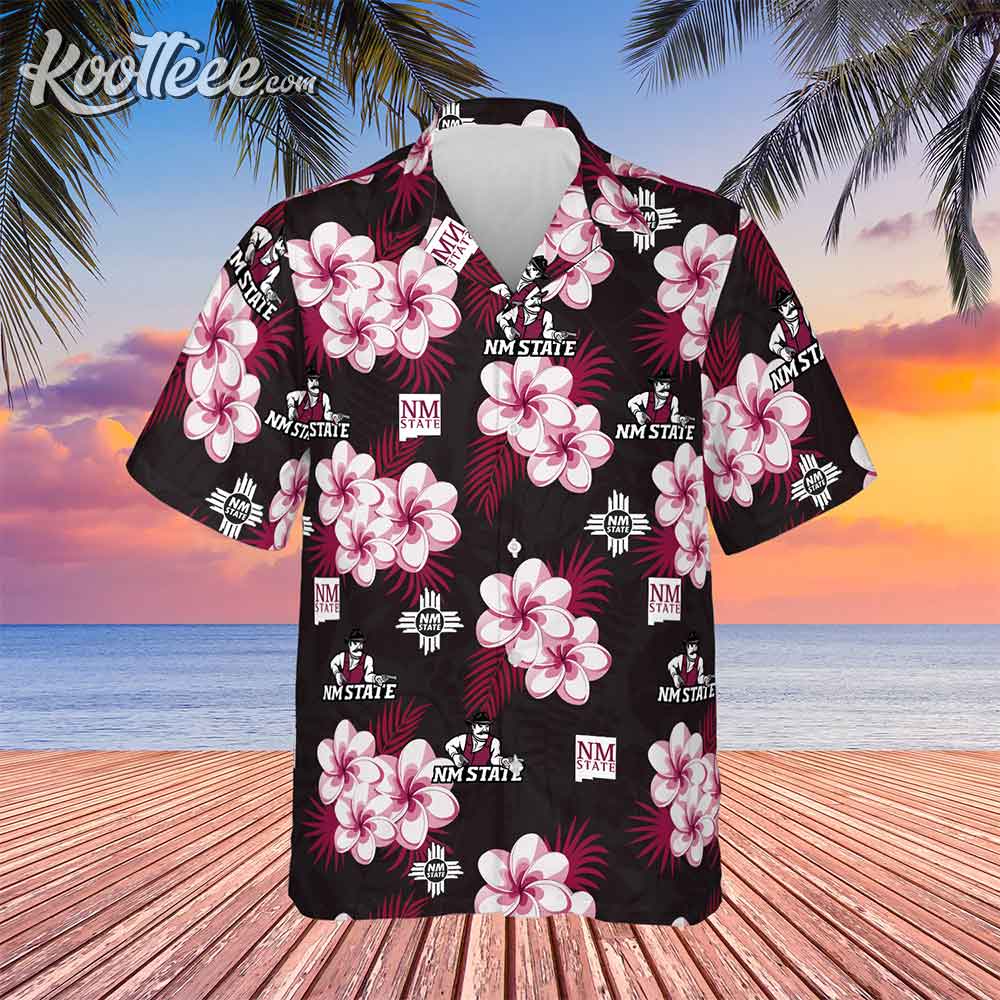 New Mexico State Aggies Frangipani Hawaiian Shirt