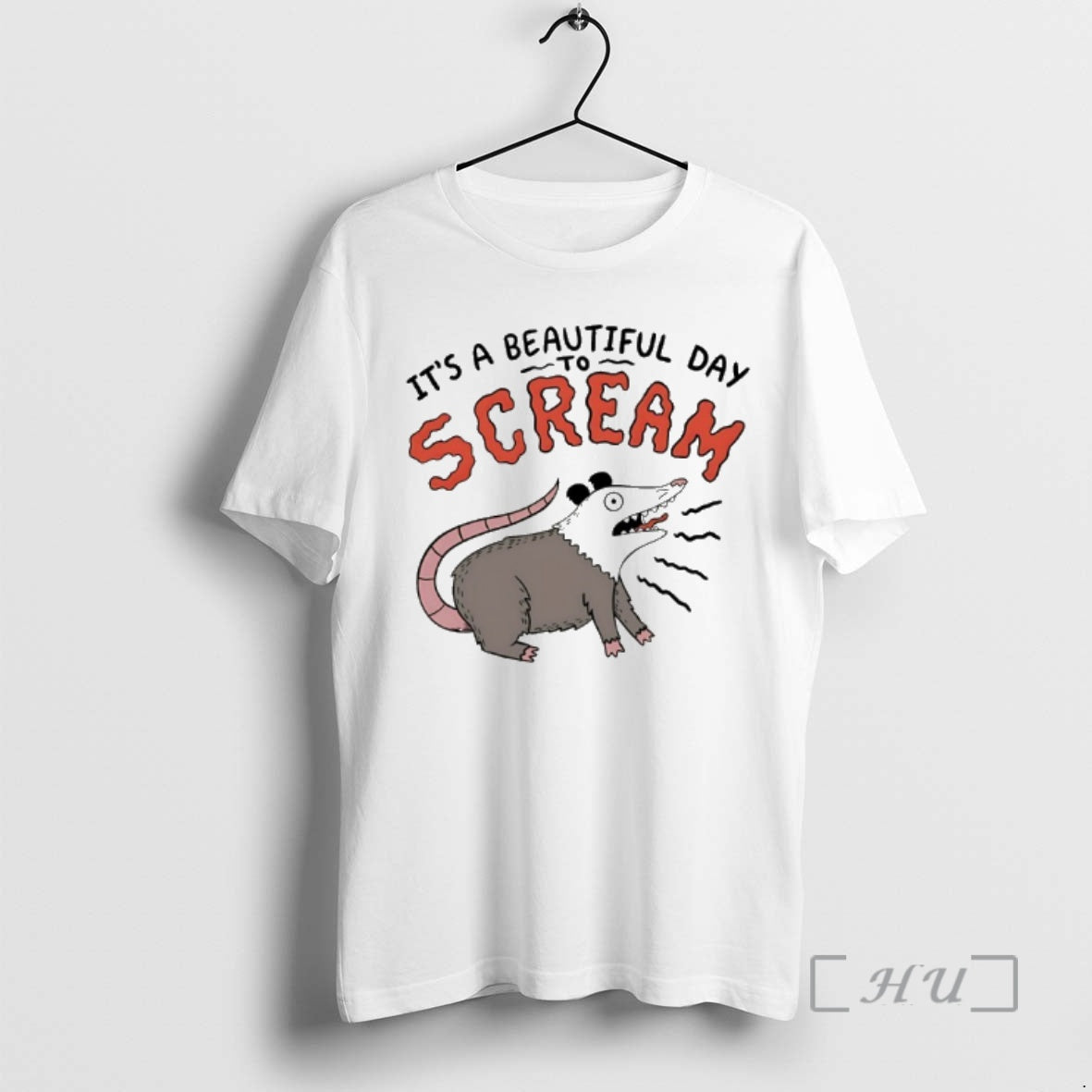 New Opossum Its A Beautiful Day To Scream T-Shirts, Hoodie, Sweatshirt | InkThreadWorks.com