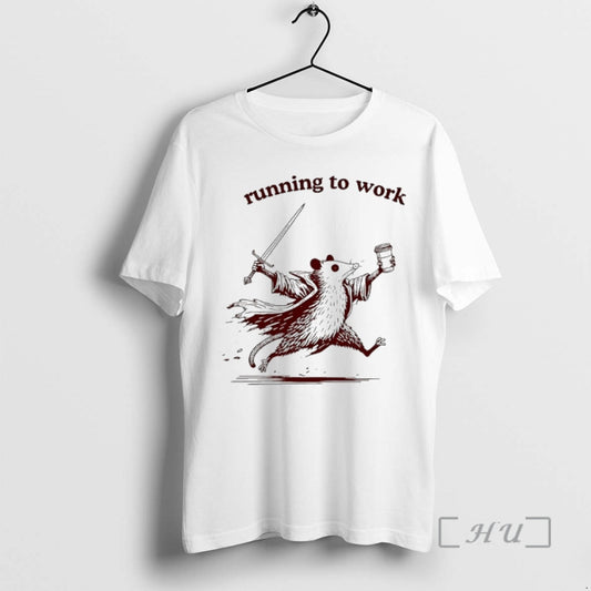 New Possum Running To Work Funny T-Shirts, Hoodie, Sweatshirt | InkThreadWorks.com