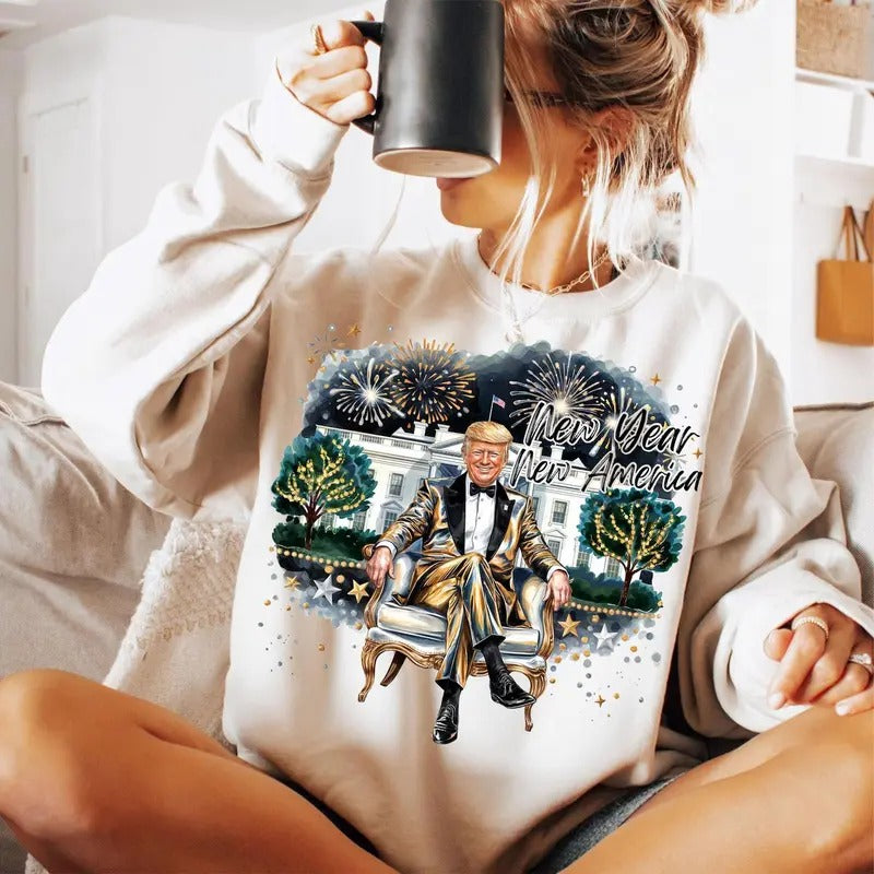 New Year Trum 2025 Coquette Bow Bundle Happy New Year 2025 Era Meet Me At Midnight Retro Disco Ball Trendy Shirt