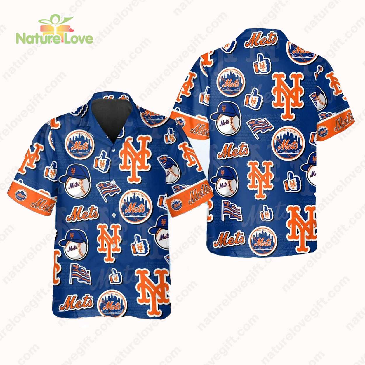 New York Mets Logo NY Mets Hawaiian Shirt MLB Gift for Fans