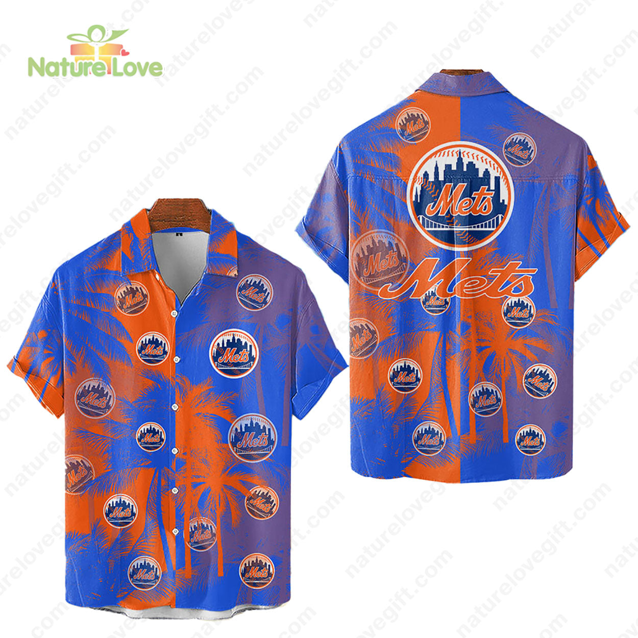 New York Mets Tropical Palm Trees MLB Hawaiian Shirt