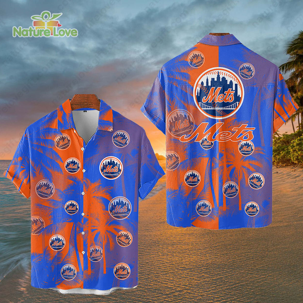 New York Mets Tropical Palm Trees MLB Hawaiian Shirt