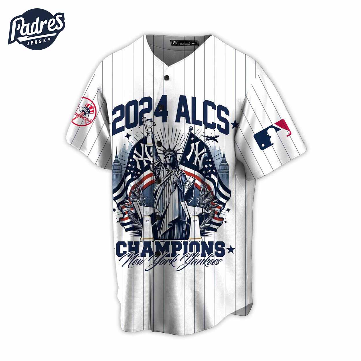 New York Yankees 2024 ALCS Champions JUDGE MLB Baseball Jersey - Padres Jersey Oasis: Elevate Your Baseball Style Game