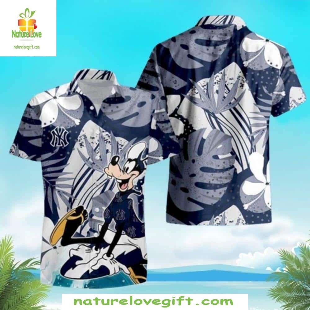New York Yankees Hawaiian Shirt Tropical Leaves Stylish Baseball Apparel