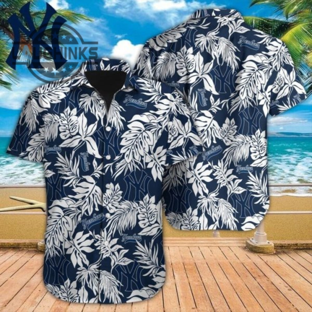 New York Yankees Mlb Baseball Aloha Shirt Yankees Hawaiian Shirt Ny Yankees Button Up Shirt And Shorts Mlb Baseball Aloha Beach Shirt