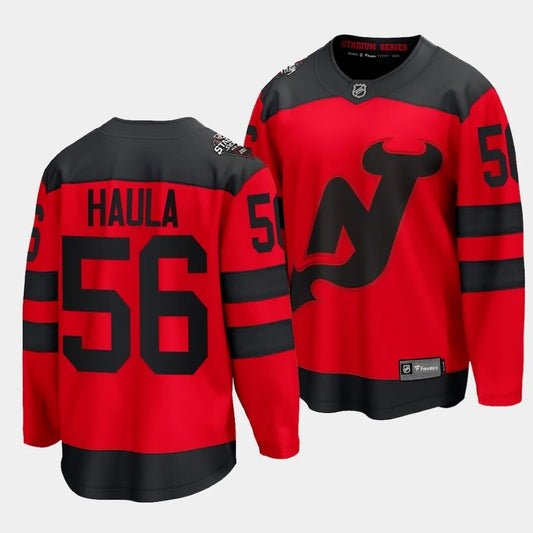New Jersey Devils #56 Erik Haula 2024 NHL Stadium Series Jersey Red