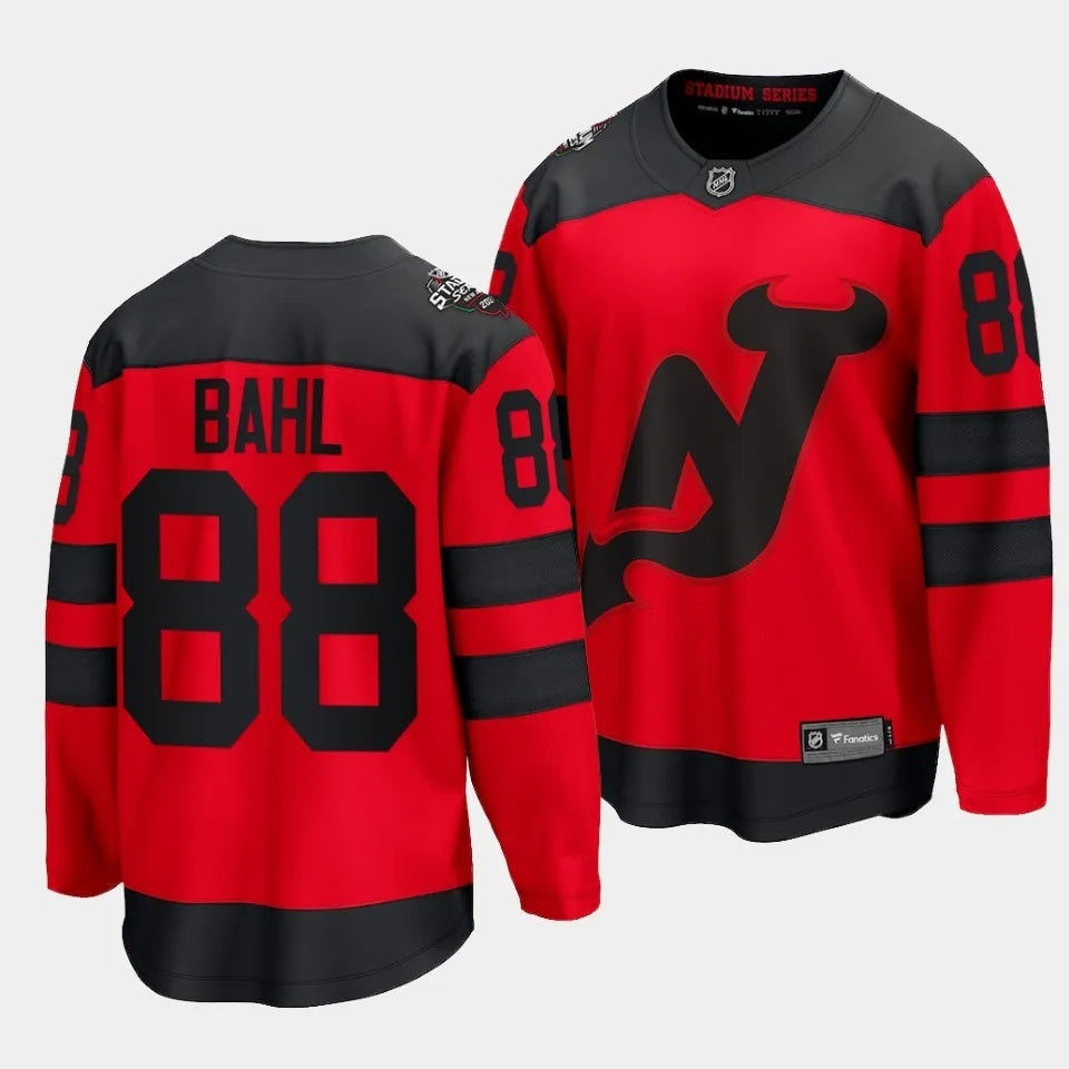 New Jersey Devils #88 Kevin Bahl 2024 NHL Stadium Series Jersey Red
