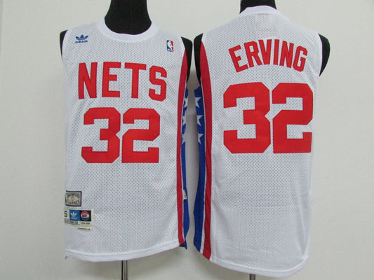 New Jersey Nets #32 Erving Nets 32 # J Dr. J - Irving Retro White