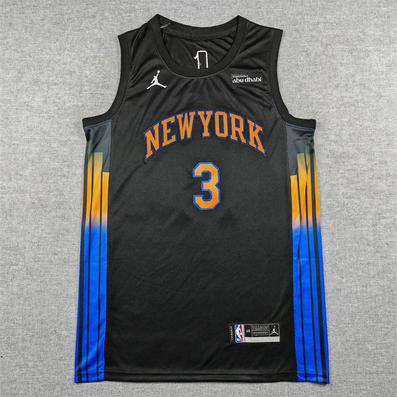 New Yok Knicks #3 Josh Hart 26 Knicks 3 Black Statement Edition Style 2