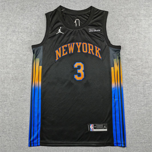 New Yok Knicks #3 Josh Hart 26 Knicks 3 Black Statement Edition Style 2