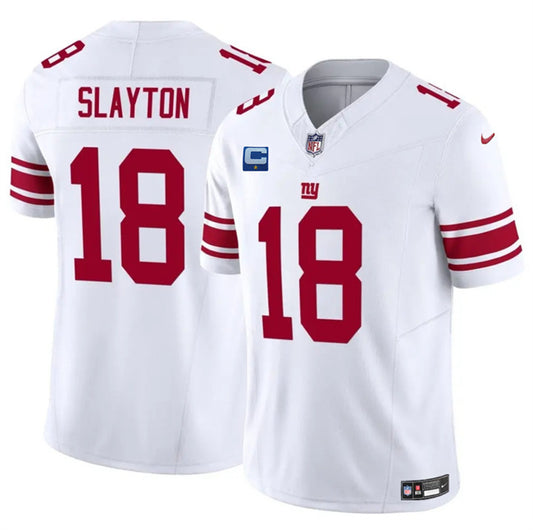New York Giants #18 Darius Slayton White 2025 F.U.S.E. With 1-Star C Patch