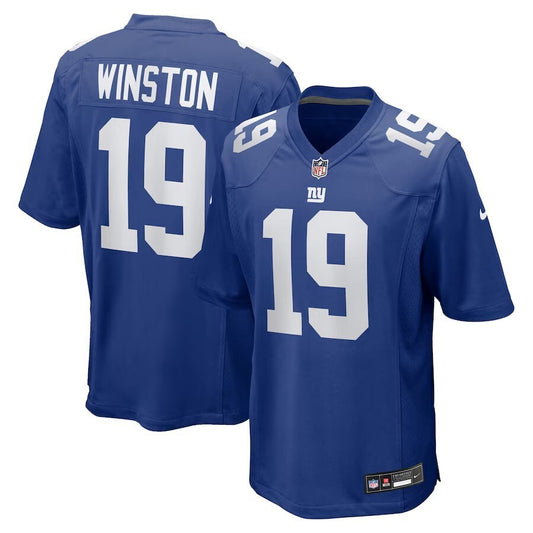 New York Giants #19 Jameis Winston Team Game Jersey - Royal