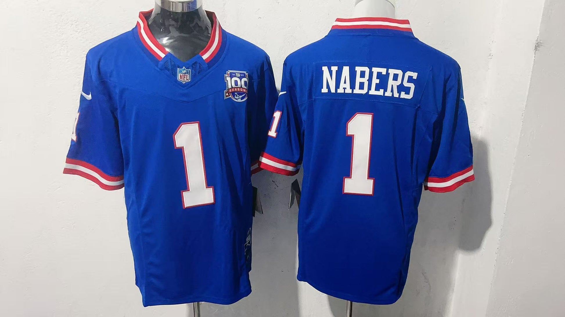 New York Giants #1 Malik Nabers Style 4
