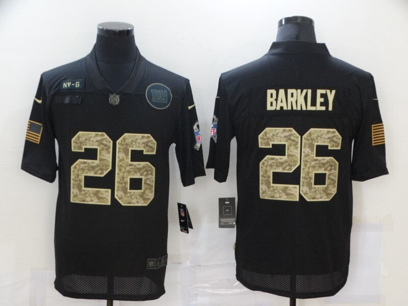 New York Giants #26 Saquon Barkley 20 Salute Camo Text 648