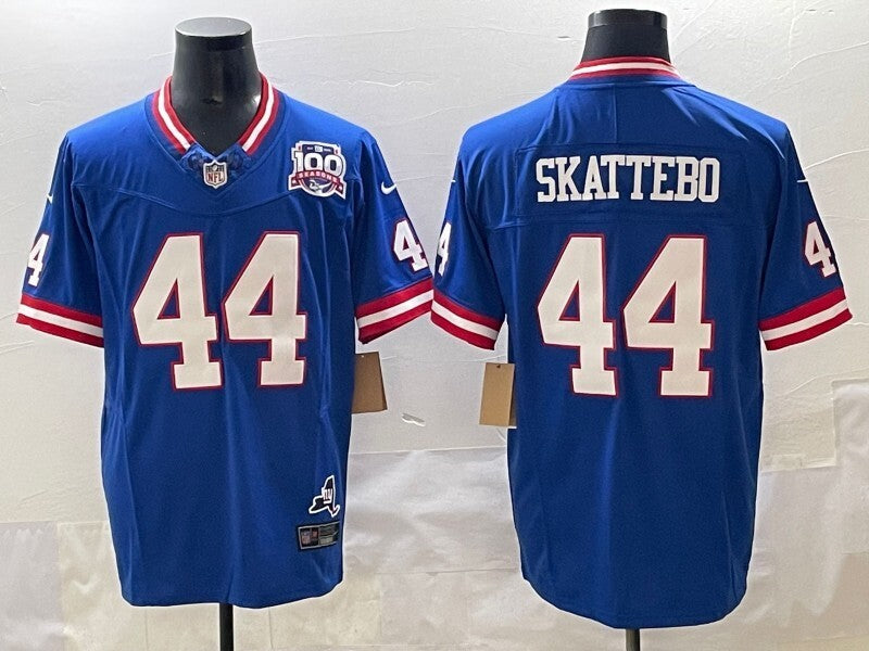 New York Giants #44 Cam Skattebo Giants Retro V3 Style 6