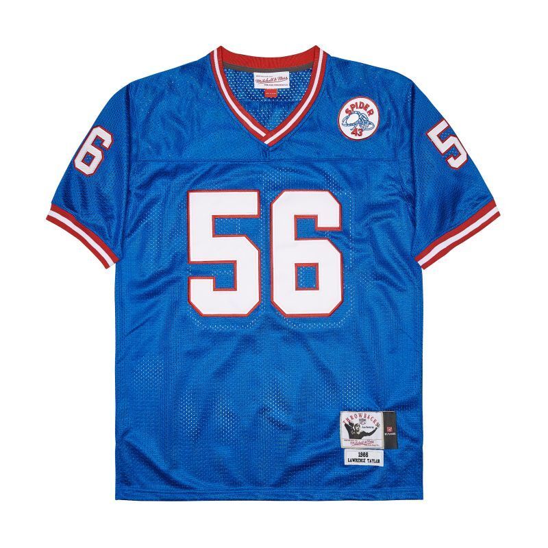 New York Giants #56 Lawrence Taylor Giants simms 56 Blue Style 2