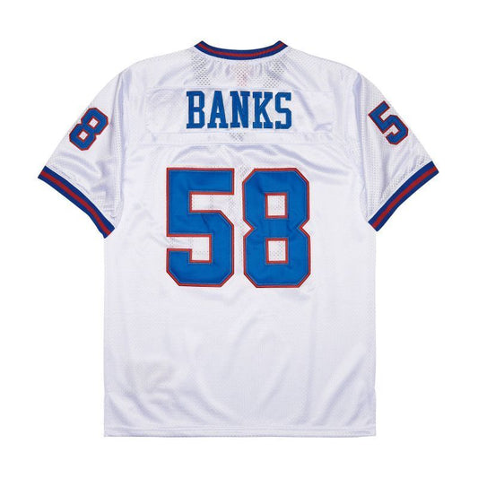 New York Giants #58 Carl Banks Giants simms 58 White Style 1
