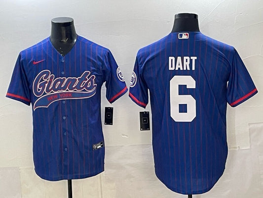 New York Giants #6 Jaxson Dart Giants Collaboration Style 2