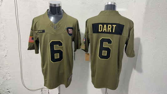 New York Giants #6 Jaxson Dart Style 1