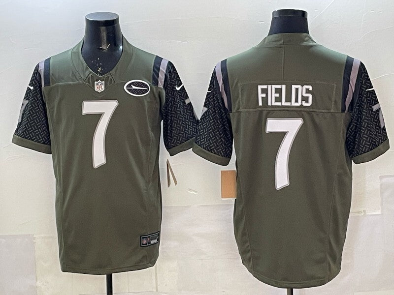 New York Jets #7 Justin Fields jet Retro 5 Edition
