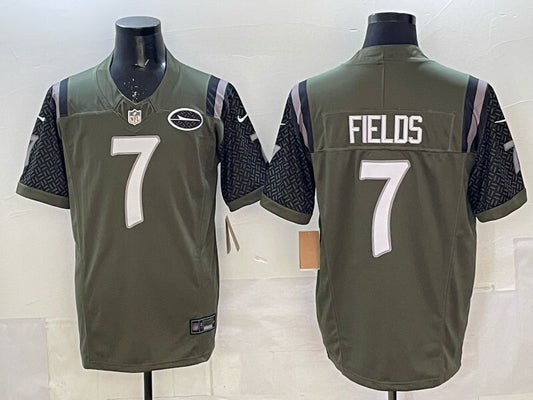 New York Jets #7 Justin Fields jet Retro 5 Edition