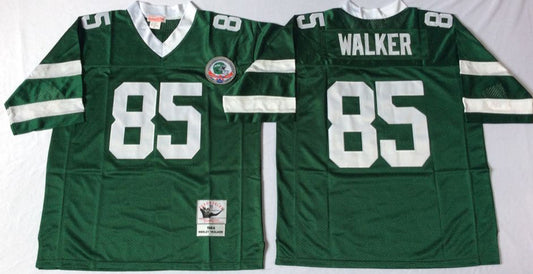 New York Jets #85 Wesley Walker Green Throwback