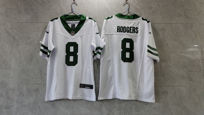 New York Jets #8 Aaron Rodgers Jets Edition Style 3